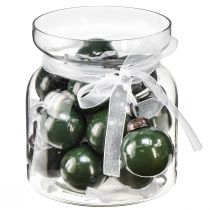kohteita Mini joulupallot lasipallot vihreät Ø3cm 18 kpl lasissa
