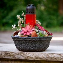 kohteita Oasis Black Biolit Plant Bowl Kukkakulho Musta Ø26cm
