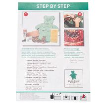 kohteita Kukkakuvioinen vaahtomuovinallekarhuhahmo jalustalla, 48,5 cm x 42 cm, korkeus 5 cm, 1 kpl