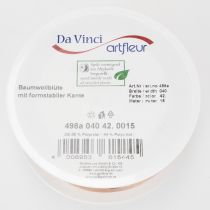 kohteita Organzanauha puuvillakukilla, koristenauha, pinkki, 40 mm leveä, 15 m pitkä