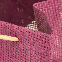 kohteita Paperiset lahjapussit kahvoilla viininpunainen pinkki 12x12cm 8 kpl