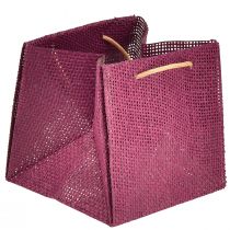 kohteita Paperiset lahjapussit kahvoilla viininpunainen pinkki 12x12cm 8 kpl