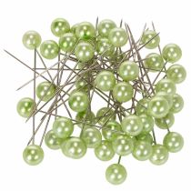 kohteita Helmipääpinnien päitä, omenanvihreä, Ø10mm, 60mm