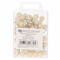 kohteita Helmipääpinnien väri, samppanja, Ø10 mm, 60 mm
