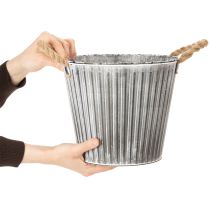 kohteita Kukkaruukku, koristeellinen ruukku kahvoilla, metallinen ruukku istutukseen Ø25,5cm