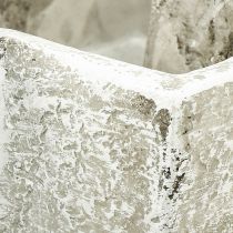 kohteita Kasviristikon betoninäköinen kasvikulhoristi 14,5x21x5cm