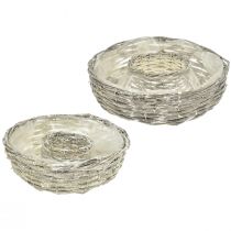 kohteita Kasvikulho paju kasvisormus luonnonvalkoinen Ø25/30cm 2 kpl setti
