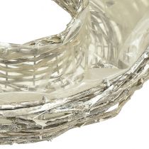 kohteita Pajuruukku, valkoinen, luonnollinen ulkonäkö, koristeellinen rengas luovaan puutarhasuunnitteluun, Ø35/30cm, 2 kpl:n setti, monipuolinen