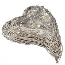 kohteita Rottinkiruukku, kaareva, luonnonvalkoinen, 30x35cm