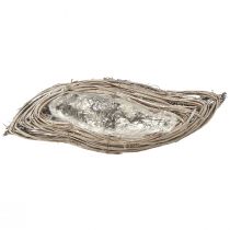 kohteita Kasvikulho wave rottinki luonnonvalkoinen 40x14x6cm 2kpl
