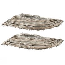 kohteita Kasvikulho wave rottinki luonnonvalkoinen 40x14x6cm 2kpl
