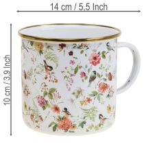 kohteita Emaloitu istutuskuppi kukille, Ø11cm