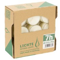 kohteita PURE Nature Lights -tuikkukynttilät, rypsivahaa, luonnollinen, paloaika 7 tuntia, 18 kpl