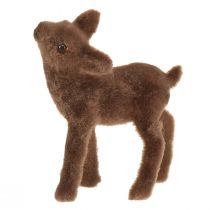 kohteita Hirven koristefiguurit Joulunruskea parvipeura fawn kanssa setissä H9/5,5cm 4 kpl