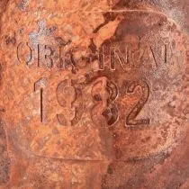 kohteita Ruosteinen koristeellinen kastelukannu, miniruukku, metalli, Ø10cm, K9cm