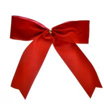kohteita Samettijousi punainen 5,5cm leveä joulujousi ulkokäyttöön 18×18cm 2kpl