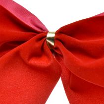 kohteita Samettijousi punainen 5,5cm leveä joulujousi ulkokäyttöön 18×18cm 2kpl
