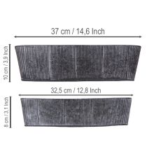 kohteita Soikea metallikulho, mustaharmaa, vintage-tyyli, 32,5/37 cm, 2 kpl.