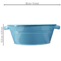 kohteita Pyöreä kulho kahvalla, koristekulho, kukkakulho, sininen, Ø33,5cm