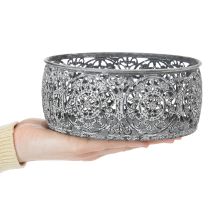 kohteita Koristeellinen metallikulho, harmaa ja valkoinen kuvio, Ø16/19,5/23,5 cm, 3 kpl:n setti