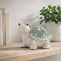 kohteita Keraaminen kilpikonnahahmo katseenvangitsijana olohuoneessa, koristeellinen hahmo, 22 cm