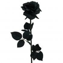 Ruusun silkkikukka musta 63cm