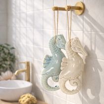 kohteita Merihevosripustuskoriste olohuoneeseen ja kylpyhuoneeseen, merellinen kesäinen tunnelma, 15 cm, 2 kpl