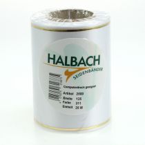 kohteita Valkoinen kranssinauha kultareunalla tietokoneella tulostukseen, satiininauha, vedenpitävä, 25 m x 125 mm