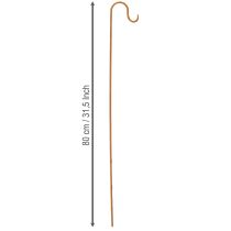 kohteita Koukulla varustettu tanko, ruosteenvärinen koristeellinen puutarhakoriste, metallinen, 80 cm korkea, 3 kpl