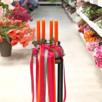 kohteita Oranssinväriset kartiokynttilät 34 mm x 240 mm 4 kpl