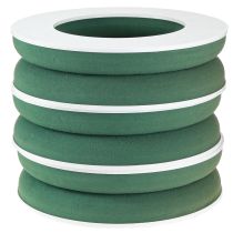 kohteita OASIS® Kukkakoristeinen vaahtomuovikranssirengas Vihreä K3cm Ø25cm 6 kpl