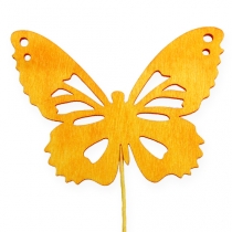 kohteita Koristeelliset perhoset langalla 3-värinen 8cm 18kpl