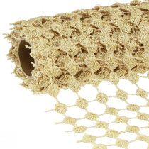 kohteita Pöytäkiskon ristikko kultakerma glitterillä L19cm L1,5m