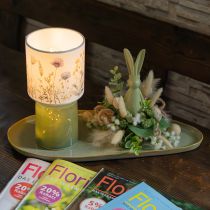 kohteita LED-pöytävalaisin kukkakuviolla tyylikkääseen olohuoneen valaistukseen, 23 cm