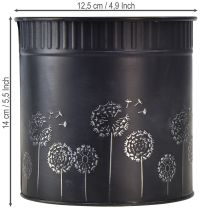kohteita Voikukan kukkaruukku, musta, Ø12,5cm, K14cm