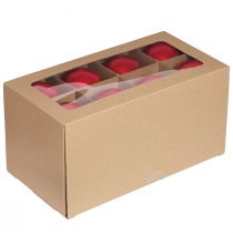 kohteita Joulupallot, punainen kiiltävä lasi, kuusenkoristeet, Ø7,5 cm, 12 kpl