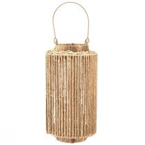 kohteita Raffia-lyhty kahvalla luonnonkuitua LED-kynttilään Ø19cm K36cm