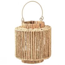 kohteita Lyhtyraffia kahvalla luonnonkuitumetallia Ø19cm H21cm