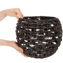 kohteita Punottu tuikkukuppi, musta ja ruskea, kesäkoriste, Ø31cm, korkeus 25cm