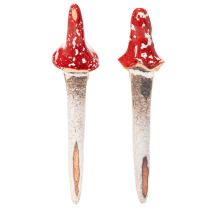kohteita Kääpiöhahmo irrotettavaksi, pitkällä parralla ja sienihatulla, koriste, 17 cm, 2 kpl