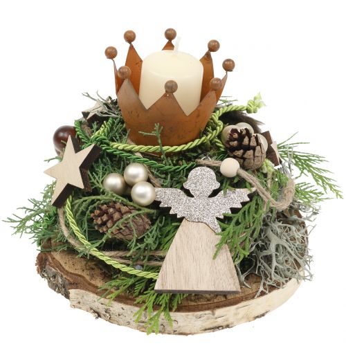 Floristik24 Riipusenkeli, luonnonkuusi, kiille 8cm 6kpl