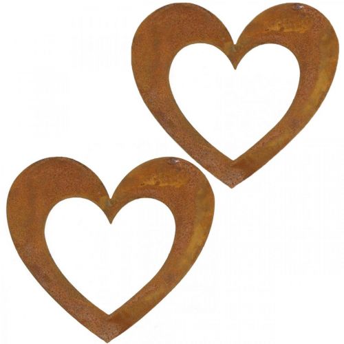 kohteita Sydänruoste koristeellinen sydänpuutarha metallia 15cm 6kpl