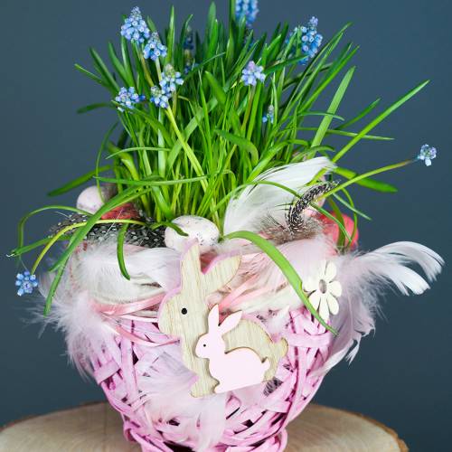 Floristik24 Sirukori pyöreä valkoinen Ø15cm