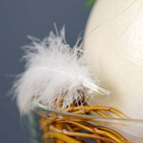 Floristik24 Jousi vaijerissa Valkoinen 10m