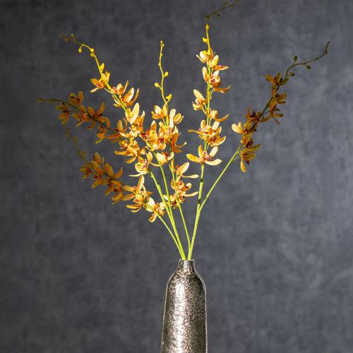 kohteita Keinotekoinen Cymbidium-orkidea kukkavarreksi tyylikkääseen koristeeseen, 95 cm, 2 kpl