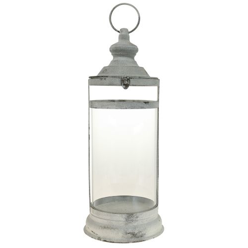 kohteita Deco Lantern Shabby Chic Lyhty valkoinen metalli Ø15cm K46cm