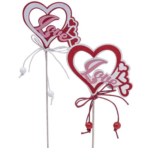 Floristik24 Kukkatulppa koristetulppa “Love” ystävänpäivä 25,5cm 16 kpl