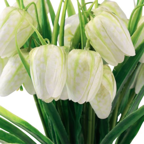 kohteita Fritillaria Valkoinen shakkilautakukka Tekokukat 38cm 6kpl