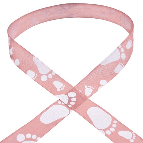 kohteita Lahjanauha vauvan jalkojen koristelu kastenauha pinkki 25mm 16m