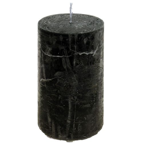 Mustat kynttilät värilliset pilarikynttilät 50x100mm 4kpl